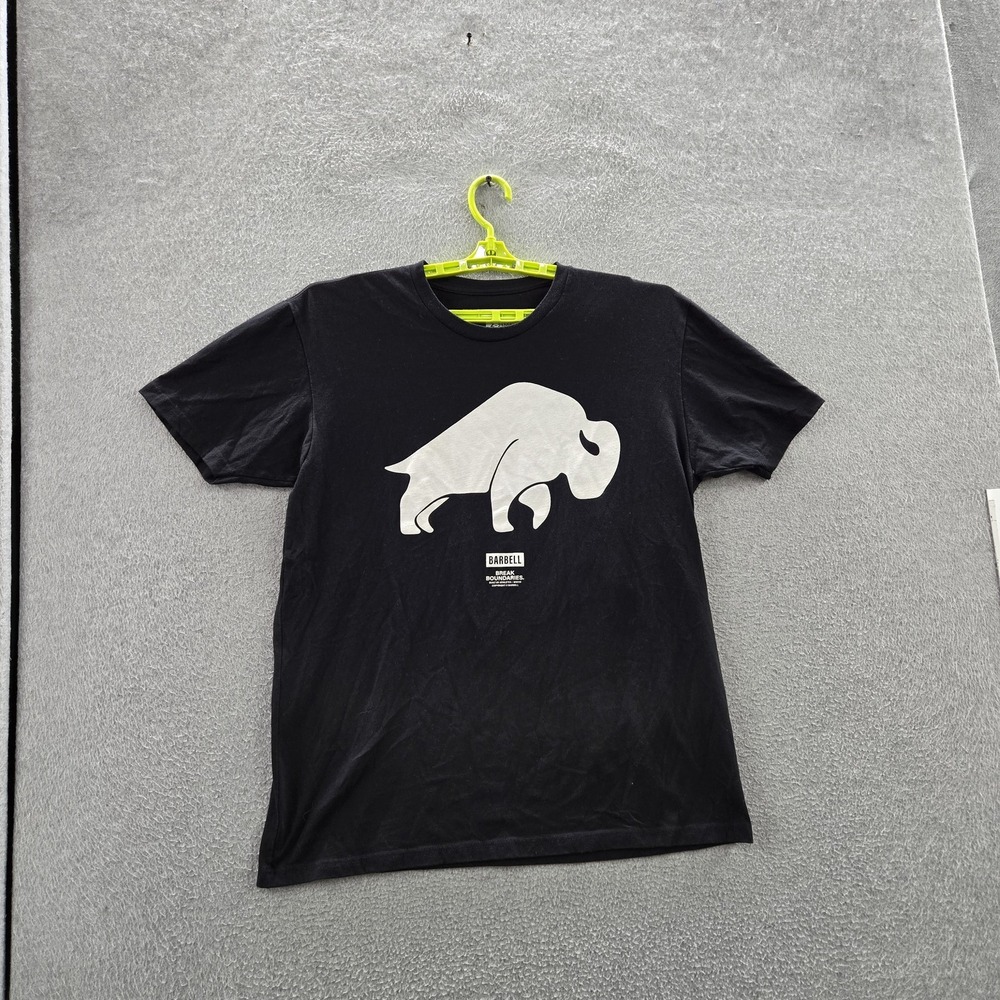 Barbell Men Shirt XL Black Graphic‎ Elephant Logo Athletic Short Sleeve